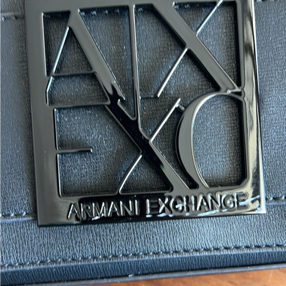 Armani Exchange Black Leather Purse